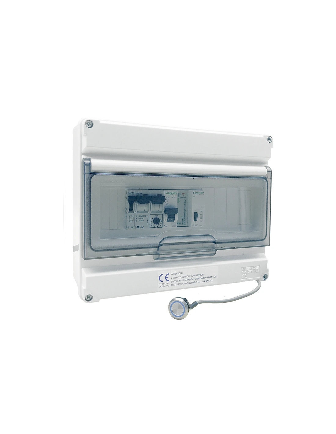 Coffret NCC Bouton Piezo 16A 3 Coffret NCC Bouton Piezo 16A