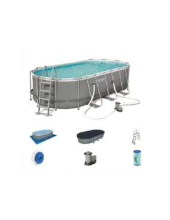 Piscine Hors-sol Power Steel Ovale Bestway -Boutique De Piscines trame piscine hors sol 2
